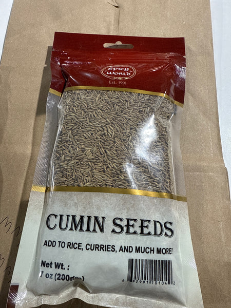 SPICY WORLD CUMIN SEEDS 7OZ (200gm)