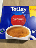 TETLEY ORIGINAL 80 TEA BAGS