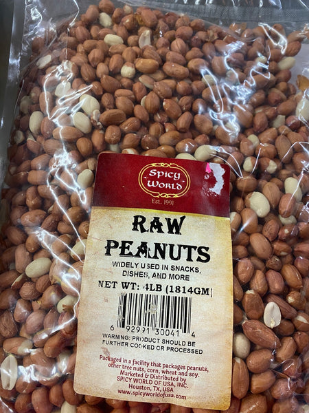 Spicy World Raw Peanuts 4lbs