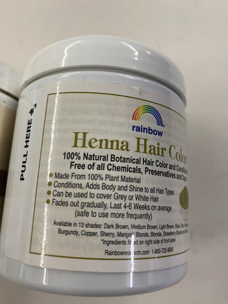 Henna Hair Color & Cond 4oz (113g) Light Brown